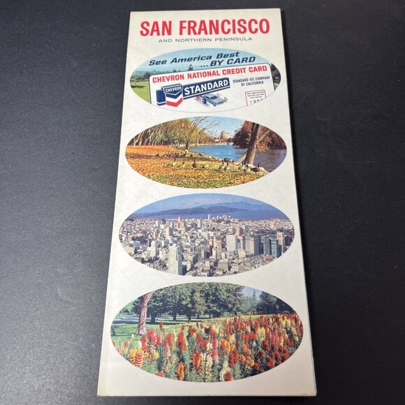 VTG. 1968 Lot Of 3 Chevron Maps Califorina, Orange County, San Francisco USA - Picture 3 of 14